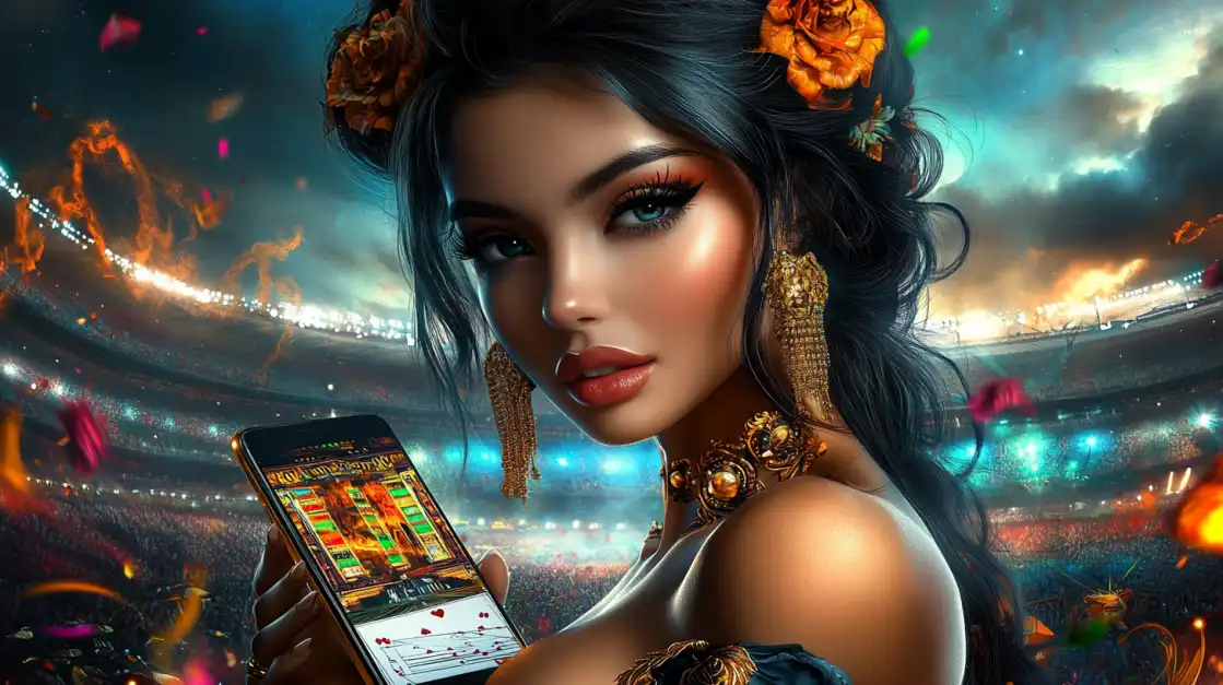 Login and Start Your Fun Adventure at 1111VIP! A cute cartoon princess in a golden outfit poses confidently next to a bright red slot machine with a large 'LOGIN' sign, ready for a fun and glamorous gaming session at 1111VIP.